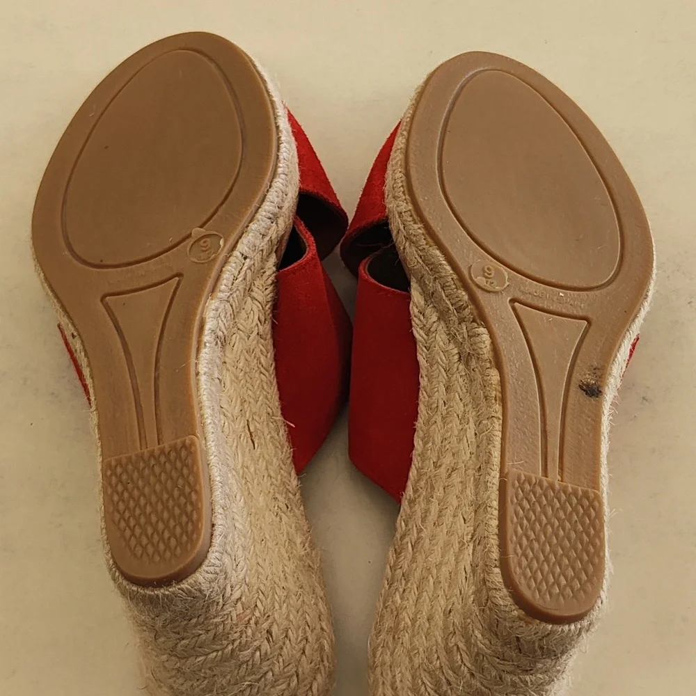 Picon Calzados Leather Espadrille Wedge Shoes 9.5 Handmade in Spain
